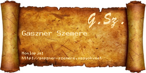 Gaszner Szemere névjegykártya